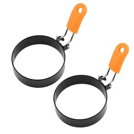 Pack of 2 fried egg moulds, fried egg moulds for the pan, stainless steel egg mould, pancake mould, poached egg mould, fried egg mould ring, egg shaper, fried egg, poached eggs for fried eggs
