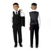 Spring Notion Big Boys' Modern Fit Black Suit Set 4T