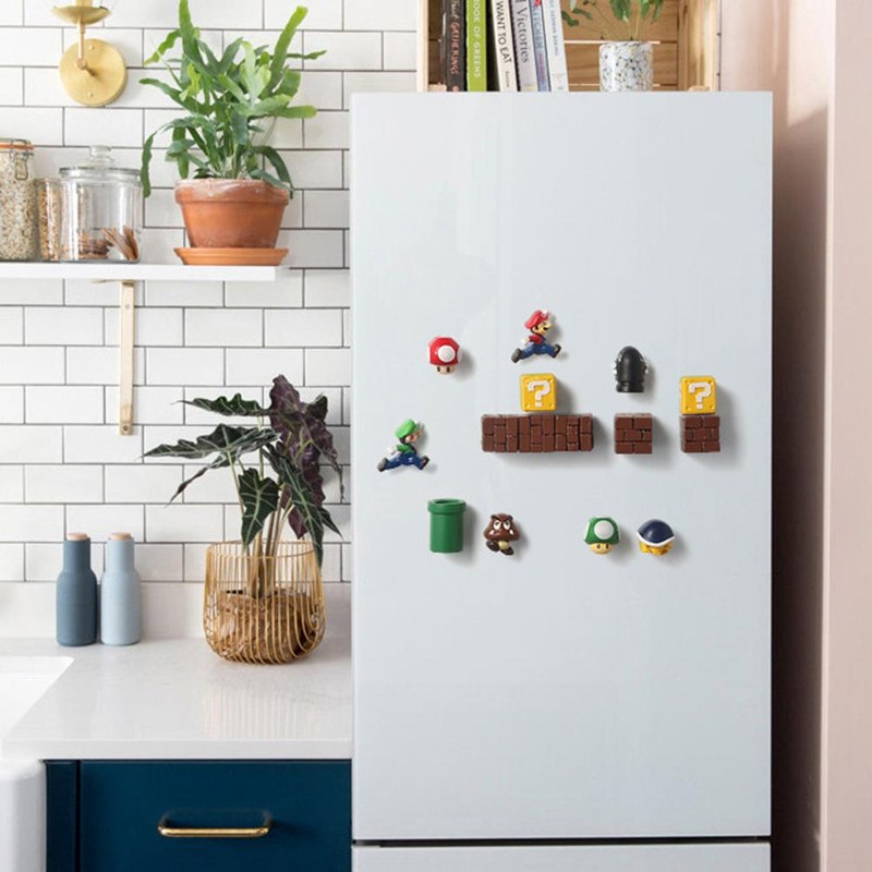 3D Refrigerator Magnet Sticker Non Slip Fridge Magnets Set Cartoon