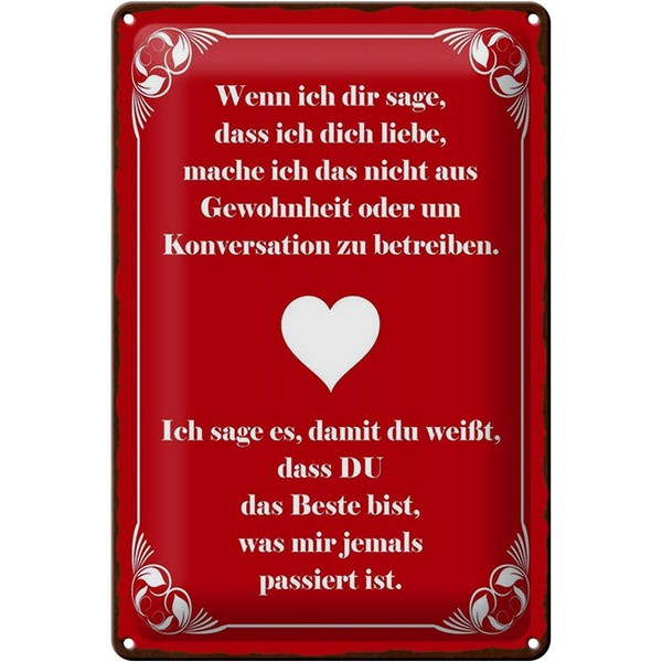 Tin Sign 20 x 30 cm – Made in Germany
