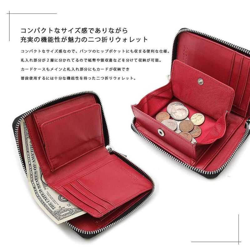 Ignition Original Saffiano Leather Zip Around Bifold Wallet Coin Purse,