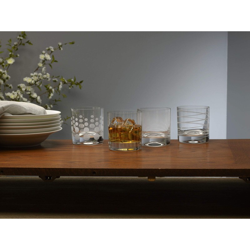 Mikasa Cheers Double Old Fashioned Glass, 12.75-Ounce, Set of 4