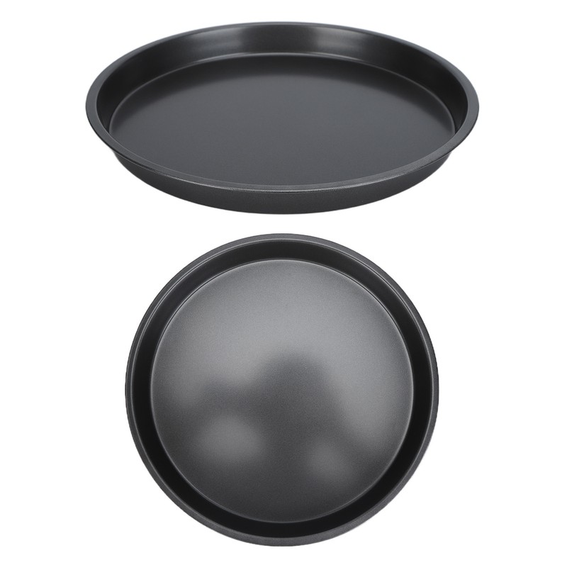 2Pcs Non Stick Pizza Pan Deep Thickened Carbon Steel Baking