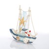 com-four® Maritime Decorative Sailing Ship Boat in Distressed Look Wooden
