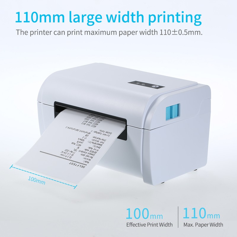 110mm Shipping Label Printer with Stand USB Cable High Speed