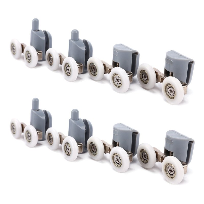 Shower Door Wheels, Lance Home 8Pcs Double Twin Top /