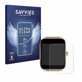 Savvies Pack of 6 Screen Protectors for Ibettertec Smartwatch 1.83 Inch Screen Protector Ultra Transparent