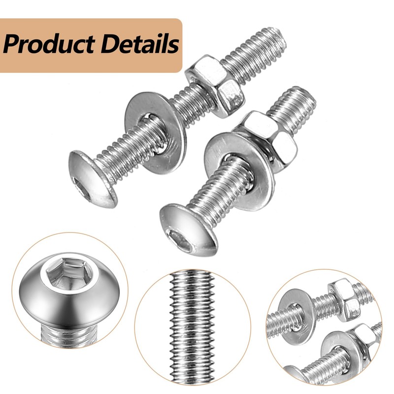 M4 Screws Set, 495 Pcs Nuts and Bolts Set, Hex