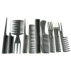 TECHTONGDA 10Pcs Plastic Barbers Brush Combs Hairdressing Comb Makeup Tools
