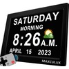 MAXCULUX 【Upgraded】 Digtal Clock with Voice-Talking Day and Date, 19