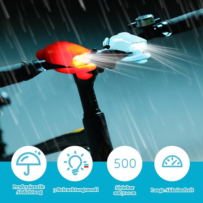 Editbar Pack of 2 Children's Scooter Light - LED Children's