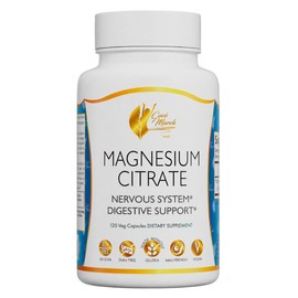 Coco March Magnesium Citrate – 800 mg per Serving, 120 Capsules – Supports Relaxation, Sleep, Nervous & Digestive Systems – Gluten Free, Non-GMO Supplement