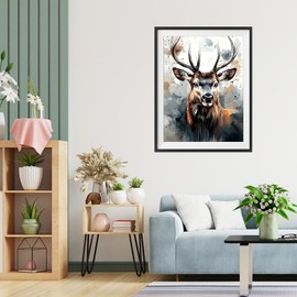 TOSTOG Diamond Painting Kits for Adults,Elk 5D DIY Diamond Art Kit Full Drill Diamond Crystal Rhinestone Arts and Crafts Picture for Home Wall Decor 30x40cm