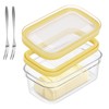 ShineMe Butter Slicer Cutter, Airtight Plastic Butter Dish with Lid,