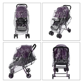 Stroller Rain Cover Windproof Travel Weather Cover Baby Stroller Transparent Stroller Protector Rain Cover for Windproof
