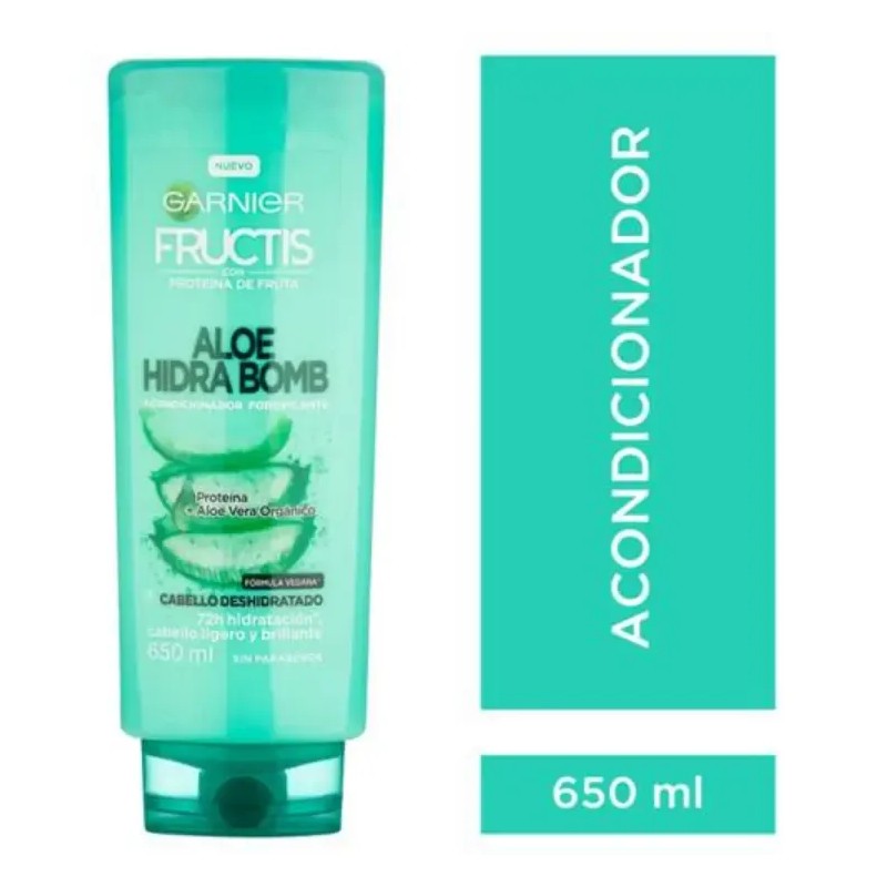 Acondicionador Garnier Fructis Aloe Vera Hidra Bomb 650 Ml