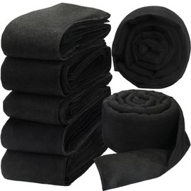 6 Pcs Water Activated Barrier for Flooding 5 Ft x 6.5 Inch Absorbent Flood Barriers for Home Sandless Sandbag Reusable Water Diverter for Door Garage Basement Prevention Rain Black