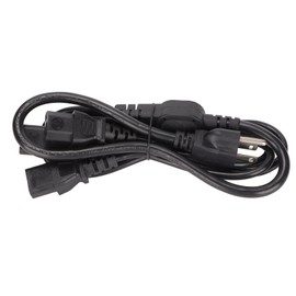 1 to 3 Outlet Power Splitter Cord 5 15P to 3 IEC320 C13 Connectors Fireproof 3 Way Plug Adapter Cable for PC Monitor 1 Meter