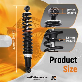maXpeedingrods Rear Shock for Honda FourTrax 300 TRX300 1993-2000, High Tensile Spring 52400-HM4-A10 Shock Absorber, Black