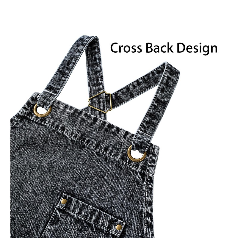 Tobyan Cotton Denim Apron Soft - Unisex Adjustable Bib Apron