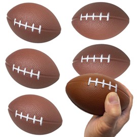 GiftExpress 6-Pack 5" Foam Football Stress Balls, Sport Balls, Superbowl Decoration Party Favor, Football Themed Party Supplies and Giveaways