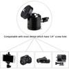 Universal 1/4" Swivel Mini Ball Head Screw Tripod Mount with