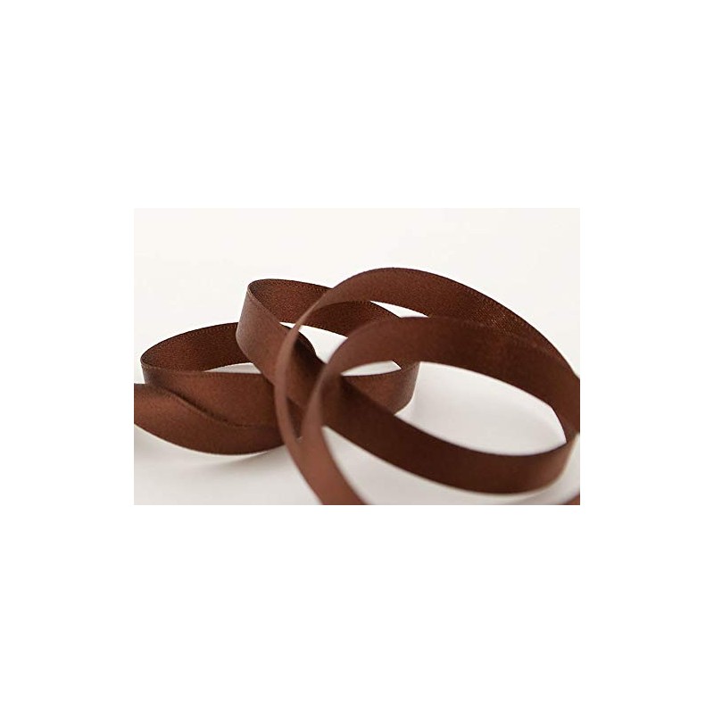 Berisfords Dark Brown Polyester Double Face Satin Ribbon 10mm 3501