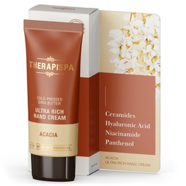 THERAPISPA Ultra Rich Hand Cream – Intensive Hydration & Repair for Dry, Chapped Hands | Enriched with Shea Butter, Ceramides, Niacinamide (B3) & Panthenol (B5) (Acacia, 2.0 oz, Pack of 1)