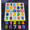Unbranded alphabet and numbers wooden puzzle