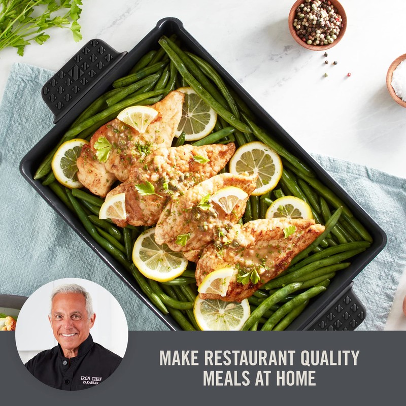 DASH Zakarian by Dash 9"x13" Nonstick Cast Iron Pan with