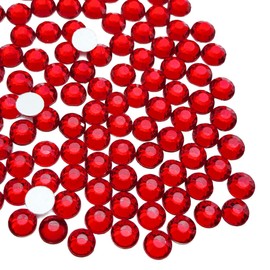 1440PCS SS16 Flatback Crystal Rhinestones, Glass Rhinestones Gems for Bedazzling Nails Art, Makeup, Need Glue Fix, Light Siam (3.8-4.0mm)