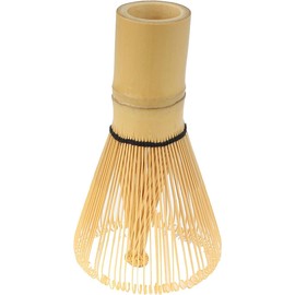 BambooMN Japanese Matcha Whisk Chasen - Traditional Handcurled 100 Tate Matcha Utensil - Natural Golden Brown - 2 Pieces