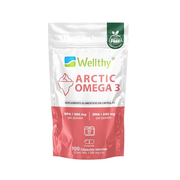Wellthy Acrtic Omega 3 Softgel 100 Cpsulas. 100 Aceite de
