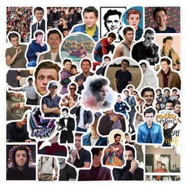 Tom Holland Stickers 63pcs Decals Aesthetic Waterproof Vinyl Pack Stickers for Water Bottle Laptop Cup Adults Phone Skateboard DIY Party