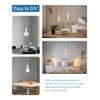 Vecys White Pendant Light Fitting,Ceiling Fitting Set with 100cm Adjustable