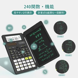 NEWYES Scientific Calculator, 240 Functions and Functions, Electronic Memo Pad with Calculator, Statistical Calculation, Mathematics Natural Display, 2-in-1 Display, 2-Digit Display, Solar
