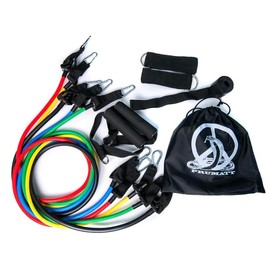 PRUMATT - Resistance Bands 11 Piece Set - Exercise Bands for Legs and Butt Workouts, Contouring and Muscle Build