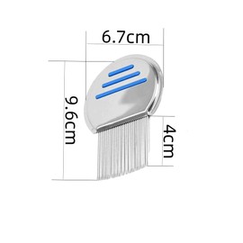 Changyeah 2 Lice Comb, Professional Liendrera for Removing Lice and Nits, Special Lice Removal Comb, Easy to Use Metal Comb with Round Tips to Prevent Damage and Pulling