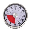Mechanical Countdown Timer 60 Minute Magnetic Stainless Steel Visual Kitchen
