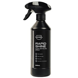 Nasiol RapidShine Quick Detailer Spray, Hybrid Water Based Formula, High Gloss, Super Slickness, Hydrophobic, Enhanced Color, WetCoat Easy to Use Car Nano Coating Spray,17fl oz