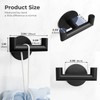 GWAAZXGZ 2 Pack Black Bathroom Hooks for Towels - Self