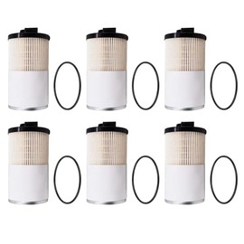 FS20081 Fuel Water Separator Filter Compatible With Cummins ISB and ISL Engines DD5 and DD8 Engines Replaces# A0000904851 PF46171 L20081 A245007, 6 Pack