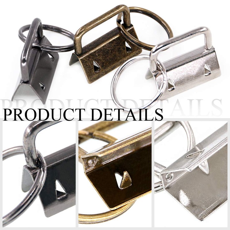 Alybrol Pack of 36 Key Chain Hardware with 1 Key