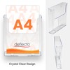 Deflecto Portrait Literature Stands for Display - A4 Wall Mounted