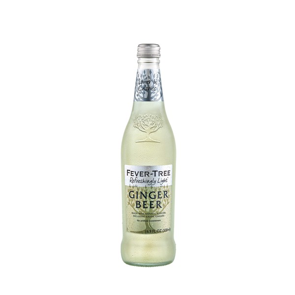 Fever-Tree Refreshingly Light Ginger Beer, No Artificial Sweeteners, Flavourings or Preservatives, 16.9 Ounce 500 ml (Pack of 8)