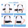 Soporte De Espalda Transpirable Y Ajustable Anti Joroba Full Negro