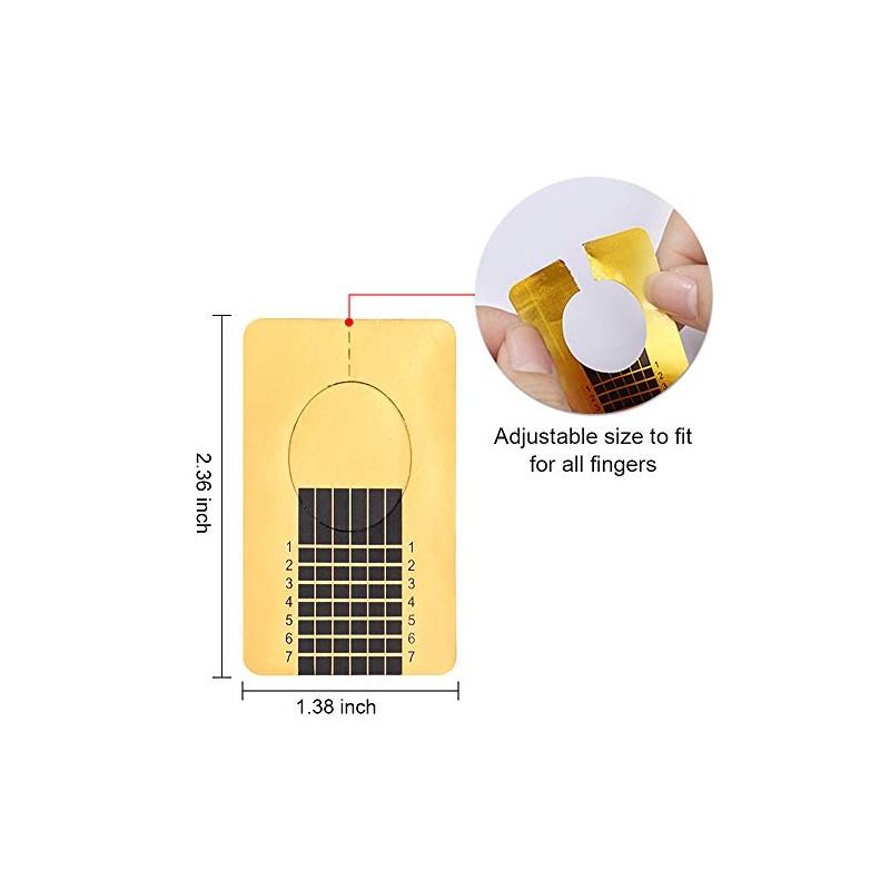 Yokilly - Formularios de uñas para uñas acrílicas: 500 unidades