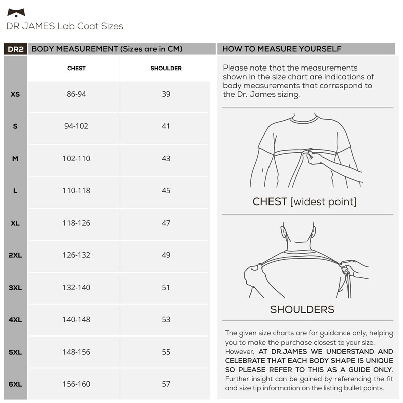 Dr. James Unisex White Polycotton Lab Coat UK-01-XL