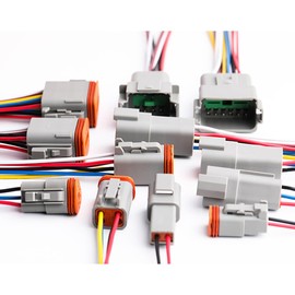 Deutsch 2,3,4,6,8,12 Pin Electrical Wire Connector Plugs With Cable DT02 DT03 DT04 DT06 DT08 DT12 (8 PIN)