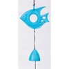Iwachu Wind Chime, Tropical Fish, Silver/Turkey Blue, Body Size (cm):